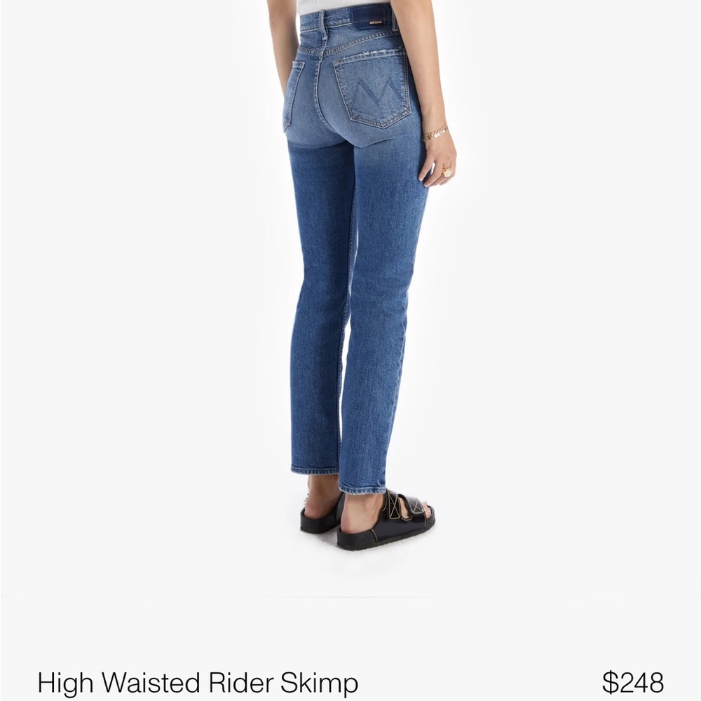 MOTHER Denim Jeans - High Waisted Rider Skimp